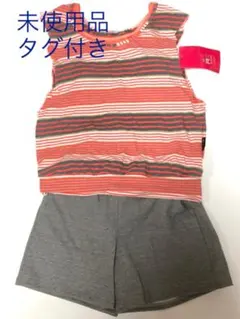 水着 セパレート 3点セット L 11号 ボーダー オレンジ