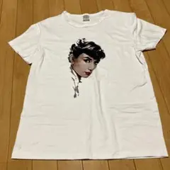 オードリー・ヘップバーン Tシャツ Lサイズ ホワイト