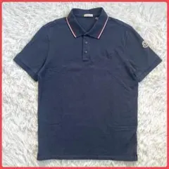 美品 MONCLER モンクレール ポロシャツ ストレッチ ロゴワッペン M