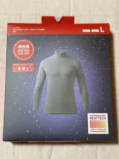 MENS ヒートテック ウルトラウォームタートルネックT Lサイズ グレー