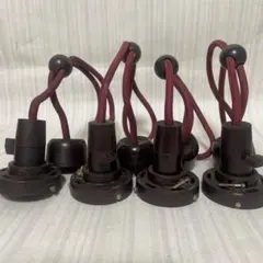保管品 昭和レトロ national 電球ソケット 4個 吊り下げのサムネイル
