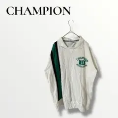 CHAMPION チャンピオン　Tシャツ ホワイト　ポロシャツ　L
