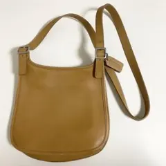 COACH オールドコーチ ショルダーバッグ レザー ベージュ 9135