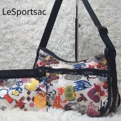 美品✨レスポートサック ショルダーバッグ マルチカラー ナイロン 総柄 ポーチ付
