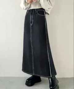 GRL サイドアウトシームデニムタイトスカート[qu33]