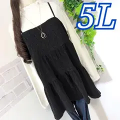 ＊新品＊メローリブカットソー＆ティアードビスチェセット　大きいサイズ　レディース