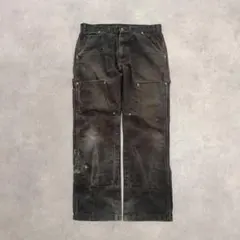 ディッキーズDickies古着ダブルニーブラックデニムペインターパンツM358