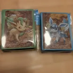 ポケモンカード　デッキシールド　リーフィア　グレイシア2点セット