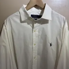 Polo Ralph Lauren ホワイト長袖シャツ 17/34-35