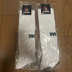 svolme ホワイトサッカーソックス 27-29 2足のサムネイル