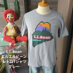L.L.Bean エルエルビーン レトロTシャツ グレー Lサイズ t321のサムネイル