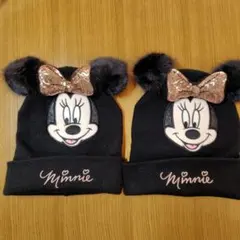 ミニーマウス ニット帽２個セット