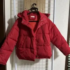 flapkash フード付き赤ダウンジャケット L