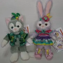 新品ジェラトーニ＆ステラルー ぬいぐるみバッジ　ディズニーイースター2018