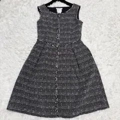 美品 ルネ ノースリーブ ワンピース ツイード風 フレア TISSUE 楽天市場】【ルネ】Rene 21年 TISSUE ツイードノースリーブ ハーフ