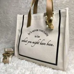 ​【タグ付き】サマンサタバサプチチョイス メッセージキャンバスバッグ 2way