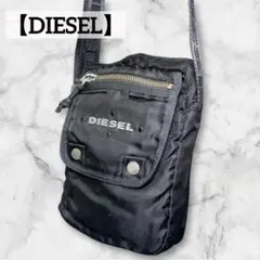 【DIESEL】 ディーゼル　 ブラック ショルダーバッグ ナイロン 斜め掛け