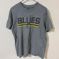 希少'47ブランドNHLセントルイスブルースTシャツSグレーUSA古着ビンテージのサムネイル