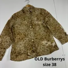 OLD Burberrys シアー　シャツ　花柄　総柄　フェアリーグランジ　38のサムネイル