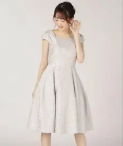 ウィルセレクション アラベスク ジャカードドレス M