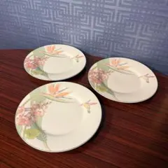 Noritake ノリタケ　プレート 3枚セット　大皿 花柄 鳥 ハミングバードのサムネイル