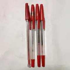赤色ボールペン 4本セット