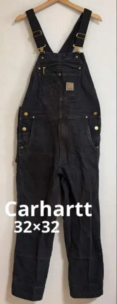 Carhartt ダックオーバーオール 38 ブラック ペンキ メキシコ - メルカリ
