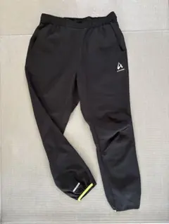 ATHFORM 黒/黄緑 ジャージパンツ ウエストゴム 薄手のサムネイル