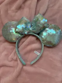 ミニーマウス風スパンコールカチューシャ