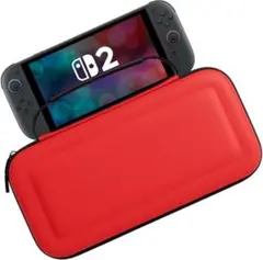 Switch2対応 キャリングケース ゲームカード12枚収納可 レッド