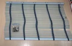 昭和レトロ　シティースクリーン　2本 ファンシー　ブラインド　カーテン　ブルー 昭和レトロ シティースクリーン 2本 ファンシー ブラインド カーテン