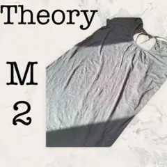 【Theory】セオリー シャツ 黒 M バックビッグリボン 半袖 美品のサムネイル