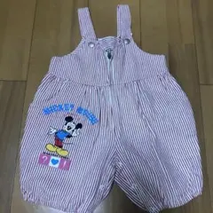 ミッキーマウス ストライプロンパース 95cm56