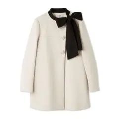 [L.B CANDY STOCK]Aラインビジューリボンコート （IVR）　0