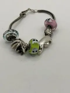 Trollbeads ブレスレット 925 シルバー ガラスビーズ【5119】