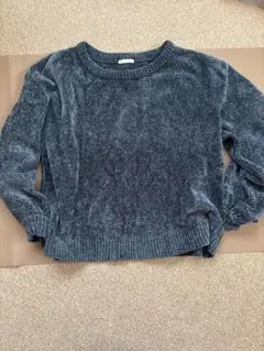 GU ダークグリーン クルーネックセーター M