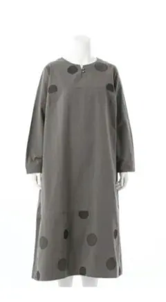 グリーンノート ロングワンピース ドット刺繍 大きいサイズ オオラカサイズ１９号