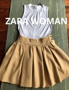 ZARA WOMAN 膝上丈フレアスカート　サイズXS/日本サイズM