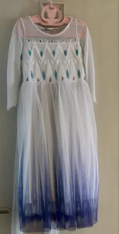 ディズニー　エルサ　ドレス　仮装　キッズ　110センチ