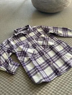 【USED】ZARA 秋冬 厚手　長袖 チェック シャツ　128cm 8Y