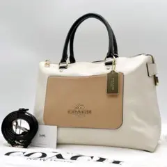 極美品 COACH 2WAYバッグ エマ サッチェル ショルダー 　f425