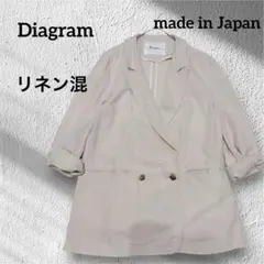 Diagram ベージュ テーラードジャケット リネン　サイズ38のサムネイル