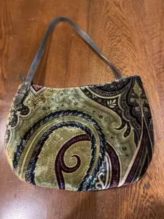 【美品 希少】ETRO ペイズリー ハンドバッグ エトロ ダブルポケット ETRO エトロ ペイズリー柄 ハンドバッグ PVC レディース