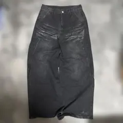 ✨️極太✨️ 00s バギーパンツ デニム ストリート y2k ブラック