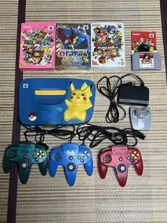 【動作確認済み】ニンテンドー64 ピカチュウ ブルー&イエロー　セット