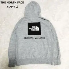 極美品✨THE NORTH FACE バックスクエアロゴフーディー XL　グレー
