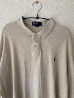Ralph Lauren 杢　ベージュ 長袖　ポロシャツ XL