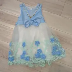 ドレス　水色　110cm