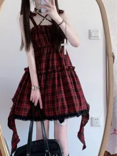 チェック柄ミニドレス♪お出かけ女子会に最適♡魅力的スタイル
