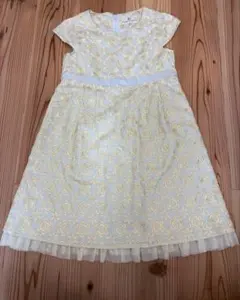 【2回着用】kumikyoku 組曲　総刺繍ワンピース　LL 130-140